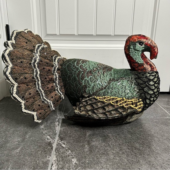 NWT John Derian Turkey Pillow 15x17x16 Fall Thanksgiving Pillow - Picture 2 of 15